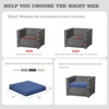Aoodor Outdoor Chair Cushions Set, Outdoor Deep Seat Cushions with Handle & Adjustable Straps - 4 of 4