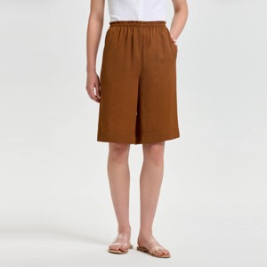 Women's High-Rise Satin Bermuda Shorts - A New Day™ - 1 of 4
