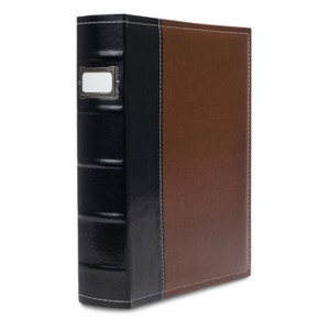 Bellagio-Italia 3-Ring Office Binder - Brown - Leather - 225-Sheet Storage Capacity - 1 Pack - 1 of 4