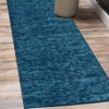 COZONY Abstract Washable Rugs Office Rug Modern Living Room Rug Distressed Minimalist Bedroom Rugs Contemporary Farmhouse Floor Cover Indigo Area Rug - 3 of 4