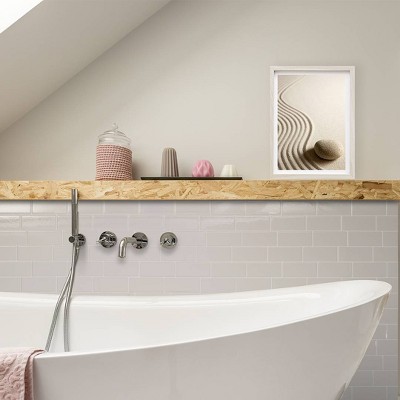 Peel and Stick Gel Backsplash Tile Metro 12'' x 8'' (Set of 4)