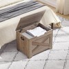 Whizmax Storage Chest, Storage Bench with Safety Hinge, Wooden Entryway Bench, Shoe Bench, Large Storage Chest for Entryway, Bedroom, Living Room - 3 of 4