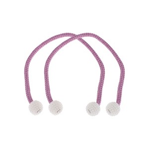 Unique Bargains Magnetic Buckle Medium Faux Pearl Curtain Strap Polyester Rare Earth Magnet 2 Pcs - 1 of 4