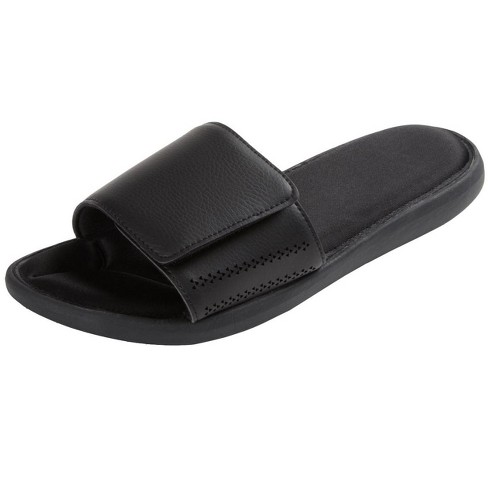 Mens memory foam slide sandals on sale