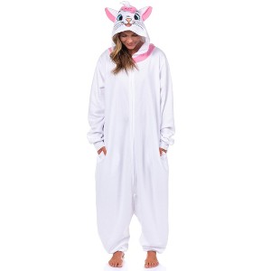 Seven Times Six Disney Aristocats Marie Union Suit Adult Kigurumi Hooded One-Piece Pajama - 1 of 4