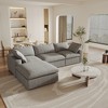WJShome 4Piece Sectional Sofa Couch,120.45" Down Filled Cloud Modular Couch with Storage Ottoman - 2 of 4