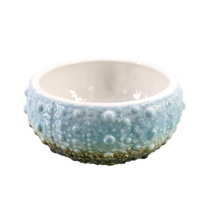 Beachcombers 7.2" CERAMIC BLUE SEA URCHIN ACCENT Large
