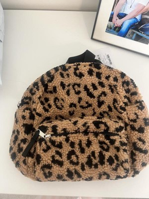 Mini leopard print online backpack