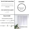 Evideco French Home Goods Adjustable Cafe Curtain Rods for Lightweight Voile Curtains - Easy Installation - 2 of 4