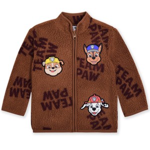 Toddler Boys' PAW Patrol Cozy Faux Shearling Zip-Up Top - Brown - 1 of 4