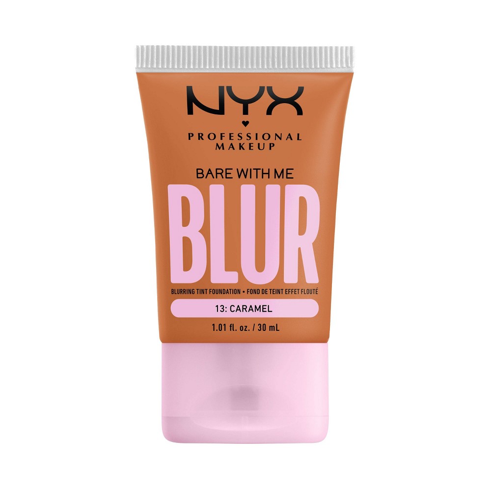 Photos - Foundation & Concealer NYX Professional Makeup Bare With Me Blur Tint Soft Matte Foundation - 13 Caramel - 1.01 fl oz 