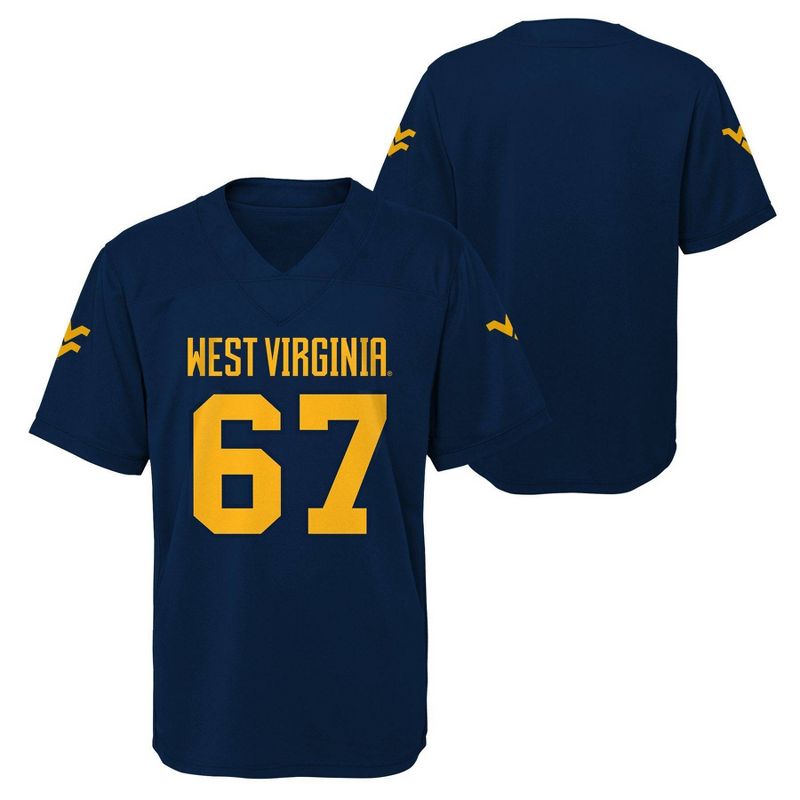 NCAA West Virginia Mountaineers Boys&#39; Short Sleeve Jersey, 1 of 4