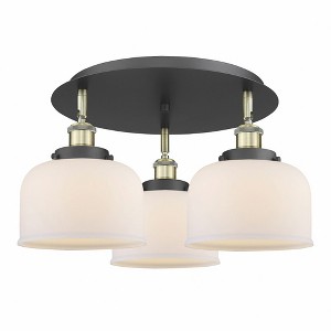 Bell - 3 Light Flush Mount In Art Deco Style-9.25 Inches Tall and 19.75 Inches Wide - 1 of 1