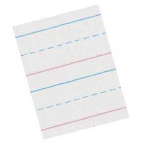 Zaner-Bloser® Sulphite Handwriting Paper, Dotted Midline, Grade 1, 5/8" x 5/16" x 5/16" Ruled Long, 10-1/2" x 8", 500 Sheets - 1 of 1