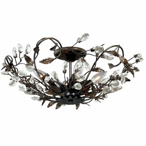 Vaxcel Jardin 4 - Light Flush Mount in  Architectural Bronze - 1 of 4