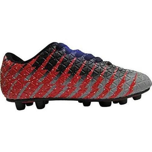 Vizari Kid's Bolt Firm Ground Outdoor Soccer Shoes - Black/red/silver ...