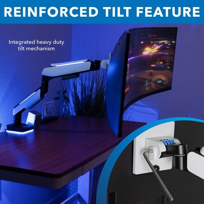 Heavy-Duty Full-Motion Ultrawide Monitor Arm with RGB Lighting