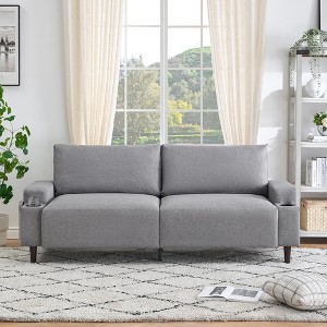 Modern Sofa, 80in Couch- Comfy Sofa with Cup Holders, Deep Seat Sofa Couch for Living Room - 1 of 4