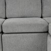 Whisen 84.7" Sectional Sofa Bed with Storage Ottoman - Beige - 4 of 4