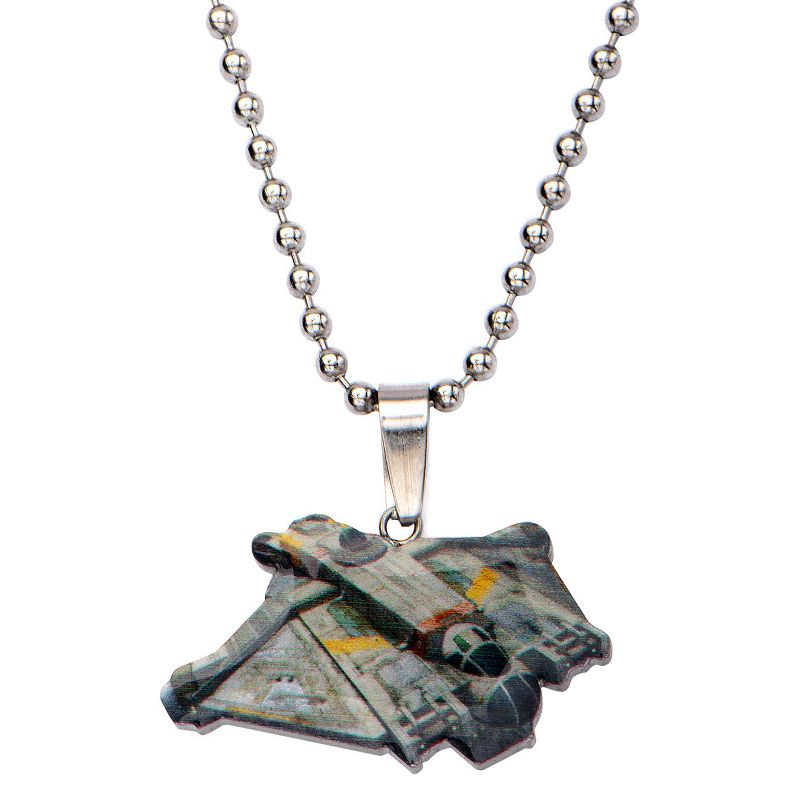 Men's Boys' Star Wars Ghost Ship Cut Out Stainless Steel Pendant (18"), 1 of 3