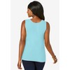 Jessica London Stretch Cotton Horseshoe Neck Tank - 3 of 4