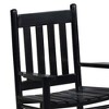Solid Acacia Youth Rocking Chair with Slat Back, Straight Arms and Long Rockers for Living Room - 4 of 4