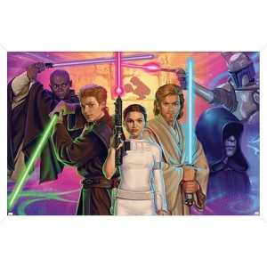 Trends International Star Wars: Attack of the Clones By Monica M. Magaña Framed Wall Poster Prints - 1 of 4