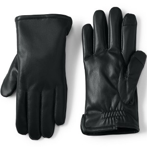 Lands' End Men's Cashtouch Lined Faux Leather Glove - 1 of 2