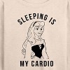 Women's - Disney Princess - Aurora Sleeping Is My Cardio Lightweight French Terry Wide Neck Long Sleeve Shirt - 2 of 4