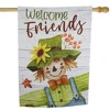 Northlight Scarecrow "Welcome Friends" Fall Harvest Outdoor House Flag - 40" x 28" - 3 of 4