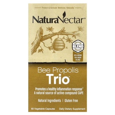 NaturaNectar Bee Propolis Trio™, 60 Vegetable Capsules