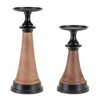 Melrose Tapered Wood Candle Holder (Set of 2) - 2 of 2
