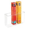 iDESIGN Plastic Wall Mount Organizer Rack Clear: Kitchen Cabinet Storage, Hand Wash, 11" W x 6.5" H x 3.5" D - 4 of 4