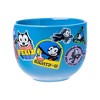Silver Buffalo Felix the Cat the OG Felix Badges 20oz Ceramic Ramen Bowl with Chopsticks - 4 of 4