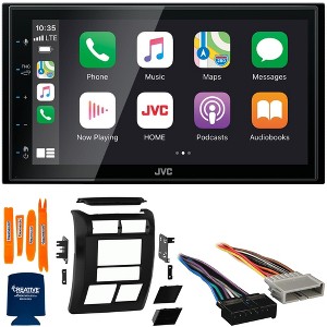 JVC KW-M56BT 6.8" Apple CarPlay/Android Auto Receiver For Wrangler, 97-02 Bundle - 1 of 4
