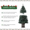 COZONY 4.5 FT Pre-Lit Fiber Optic Christmas Tree with 300 LED Lights & 8 Modes, Antique Urn Base (2 PCS) - 3 of 4