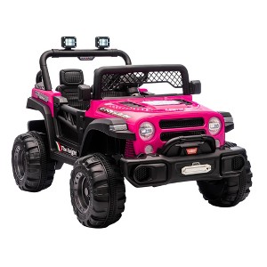 Jojoka 12V Kids Electric Ride-On Truck with Remote Control, 3 Speeds, 6MPH Max, Spring Suspension, LED Lights, Music - 1 of 4