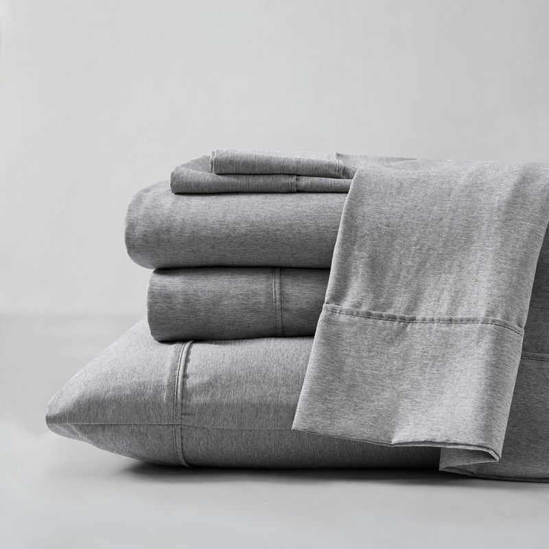 Kenneth Cole Solid Cationic Brushed  Grey Twin Sheet Set, 1 of 8
