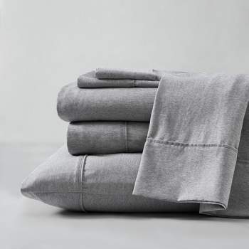 Kenneth Cole Solid Cationic Brushed  Grey Twin Sheet Set