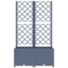 vidaXL Garden Planter with Trellis Dark Gray 31.5"x15.7"x53.5" PP - 4 of 4