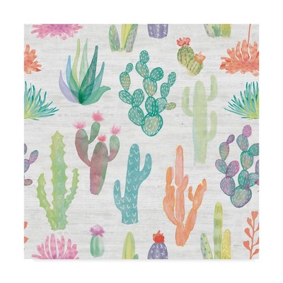 Trademark Fine Art 24" x 24" Mary Urban 'Lovely Llamas Pattern I' Canvas Art