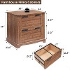 SinCiDo Farmhouse 2 Drawer File Cabinet, 30" Office Storage Cabinet w/Hanging Folders Holds A4 Letter Legal Files Size - 2 of 4