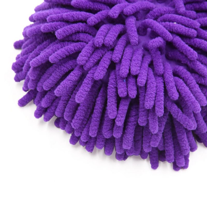 Unique Bargains Purple Microfiber Chenille Car Wash Sponge Care Washing Brush Pad Cleaning Tool, 5 of 7