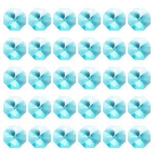 Unique Bargains Crystal Pendants Octagon Beads for DIY Lamp Arts Crafts Decoration 60 Pcs - 1 of 4
