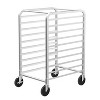 ROVSUN Sheet Bun Pan Speed Bakery Tray Racks, Commercial Stainless Steel Baking Racks with Brake Wheels, Push Bread Tray Food Cart - 2 of 4