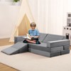 12-Piece Kids Play Couch Set, Soft Convertible Floor Sofa for Toddlers, Creative Play & Relaxation in Playroom, Bedroom, or Nursery - 3 of 4
