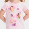 Toddler Girls' Rose Princess Short Sleeve Graphic T-Shirt - Rose Pink - 2 of 4