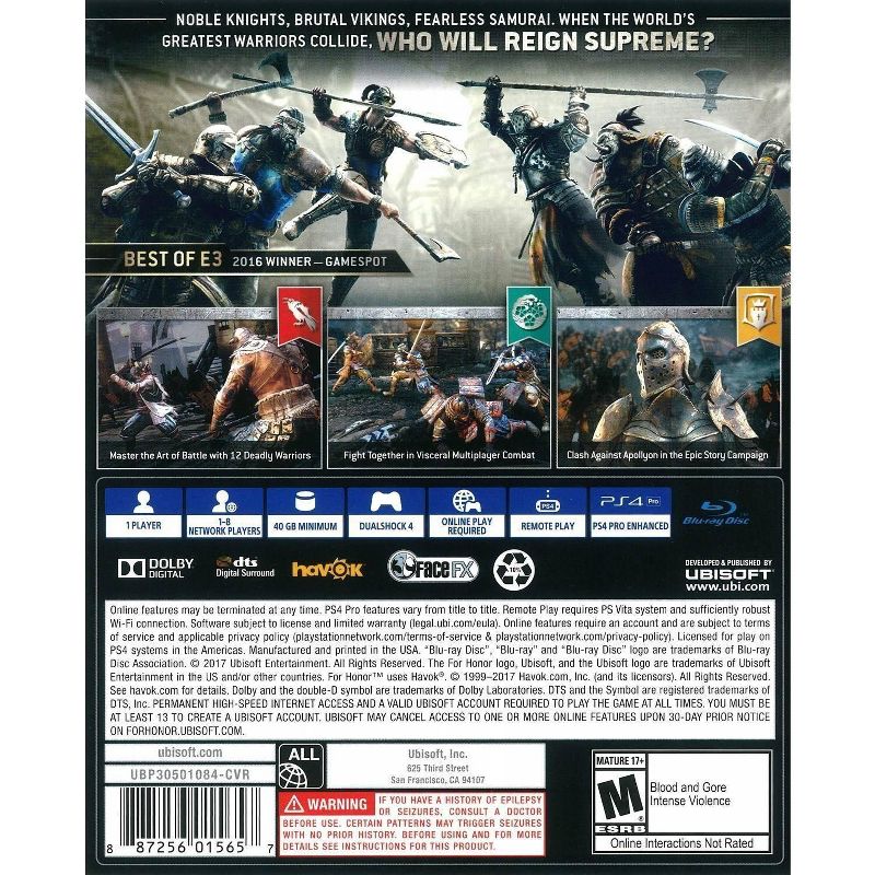 For Honor PlayStation 4, 3 of 10