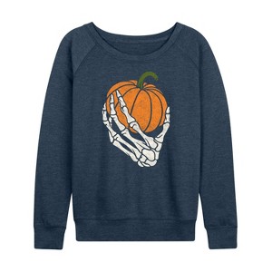 Women's - Instant Message - Fall Lightweight French Terry Wide Neck Long Sleeve Graphic Shirt - 1 of 4