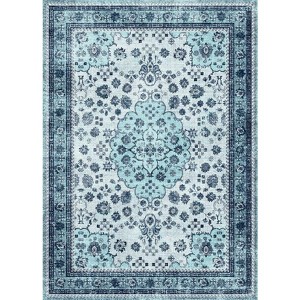 Coolmee Washable Area Rug for Living Room Boho Rugs for Non-Slip Thin Low Pile Vintage Carpet for Bedroom Office Dining Room - 1 of 1